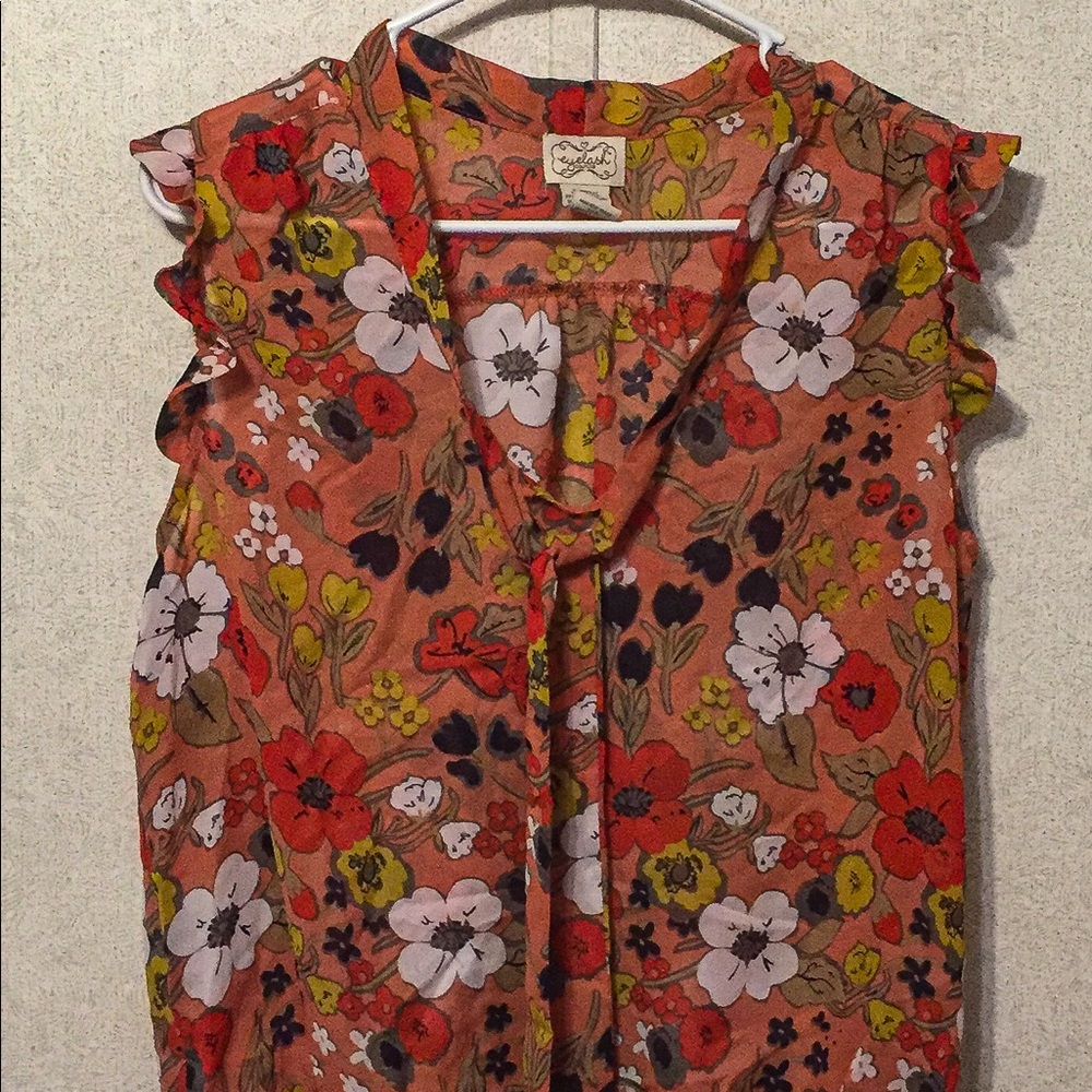 Eyelash brand Large Sheer Sleeveless Shirt